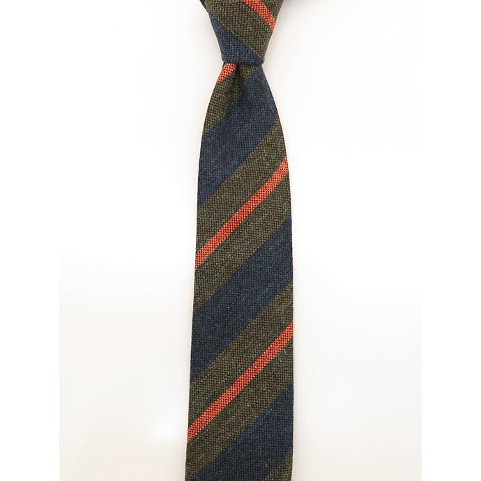 stefanobigi  ステファノビジ ネクタイ/ウール イタリア製 グリーン/ネイビー ste482002 | STEFANO BIGI | 01