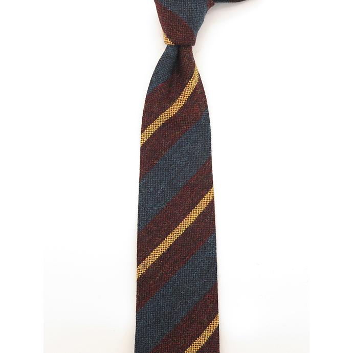 stefanobigi  ステファノビジ ネクタイ/ウール イタリア製 ボルドー/ネイビー ste482003 | STEFANO BIGI | 01