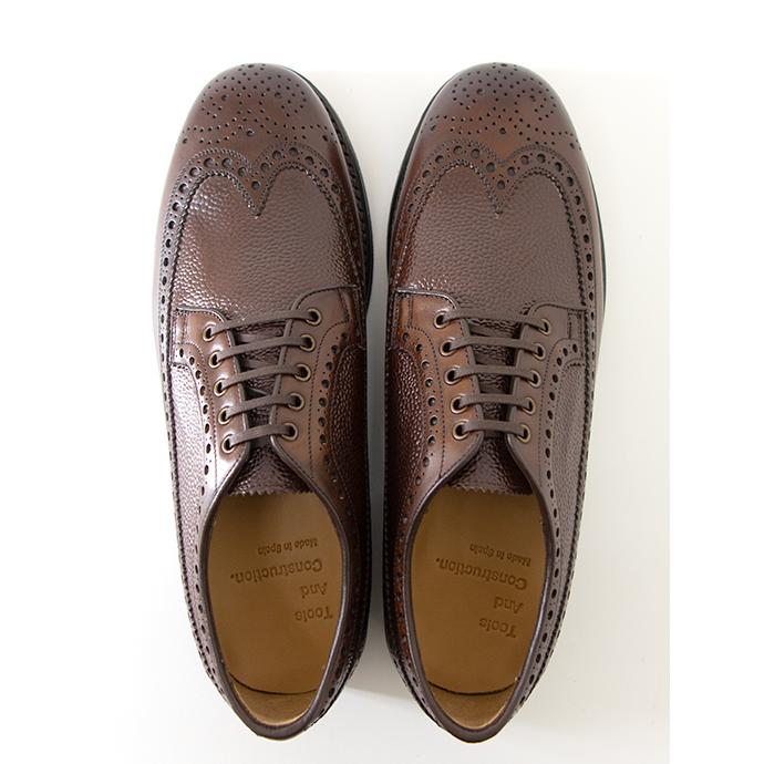 ツールズ アンド コンストラクション Tools And Construction ロングウィングチップシューズ/スムースレザー×グレインレザー/BURT ブラウン tac462001 | ブランド登録なし | 01