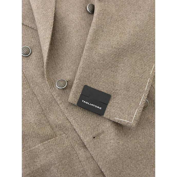 【20%OFF】タリアトーレ TAGLIATORE ダブルジャケット/カルゼ織ウールナイロン/DARREL イタリア製 グレーブラウン tag481207の画像