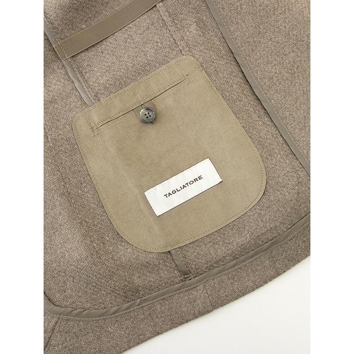 【20%OFF】タリアトーレ TAGLIATORE ダブルジャケット/カルゼ織ウールナイロン/DARREL イタリア製 グレーブラウン tag481207の画像