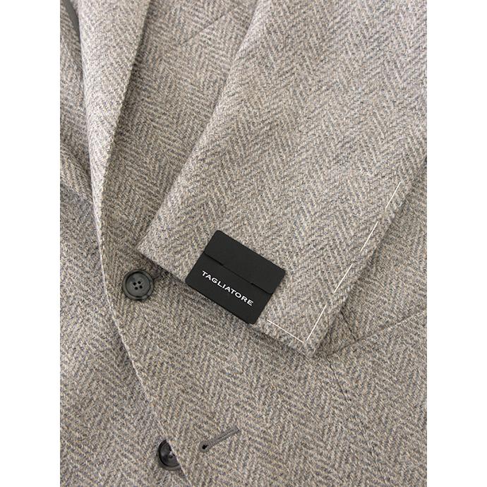 【20％OFF】タリアトーレ TAGLIATORE シングル2Bジャケット/メランジヘリンボーンウールナイロン/MONTECARLO イタリア製 グレージュ tag501802 | TAGLIATORE | 04