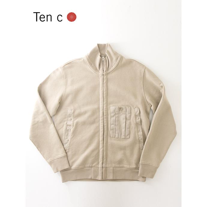 【30％OFF】テンシー Ten c ジップアップスウェット カーキベージュ ten502002 | Ten-C