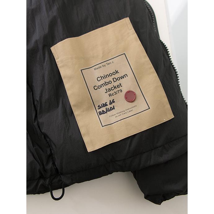 【20％OFF】テンシー Ten c 軽量ダウンジャケット/OJJ/Chinook Combo Down Jacket ブラック ten502005 | Ten-C | 10