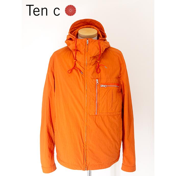 テンシー Ten c ナイロンジップフーディ/MID LAYER オレンジ ten502007 | Ten-C