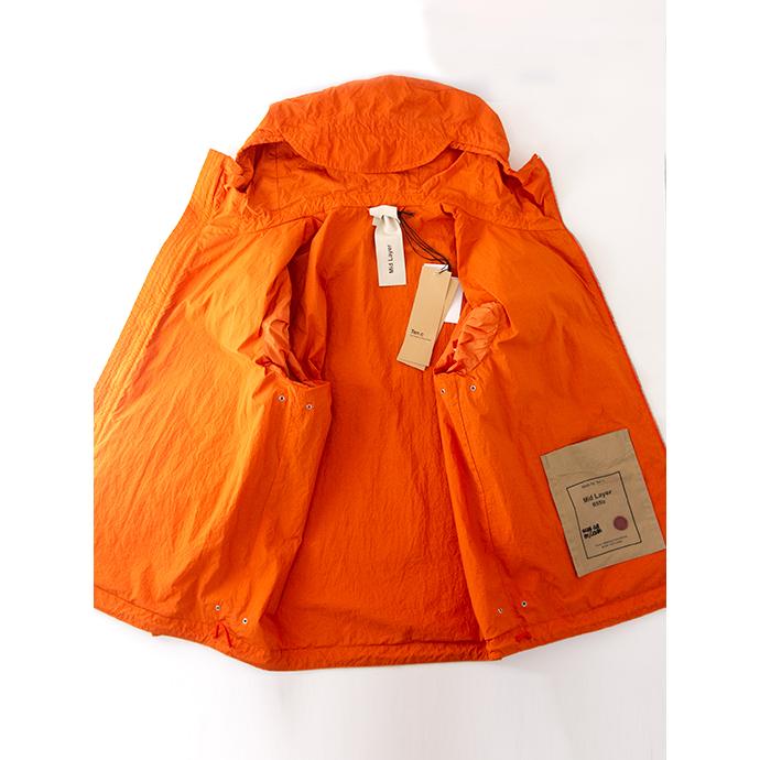 テンシー Ten c ナイロンジップフーディ/MID LAYER オレンジ ten502007 | Ten-C | 08