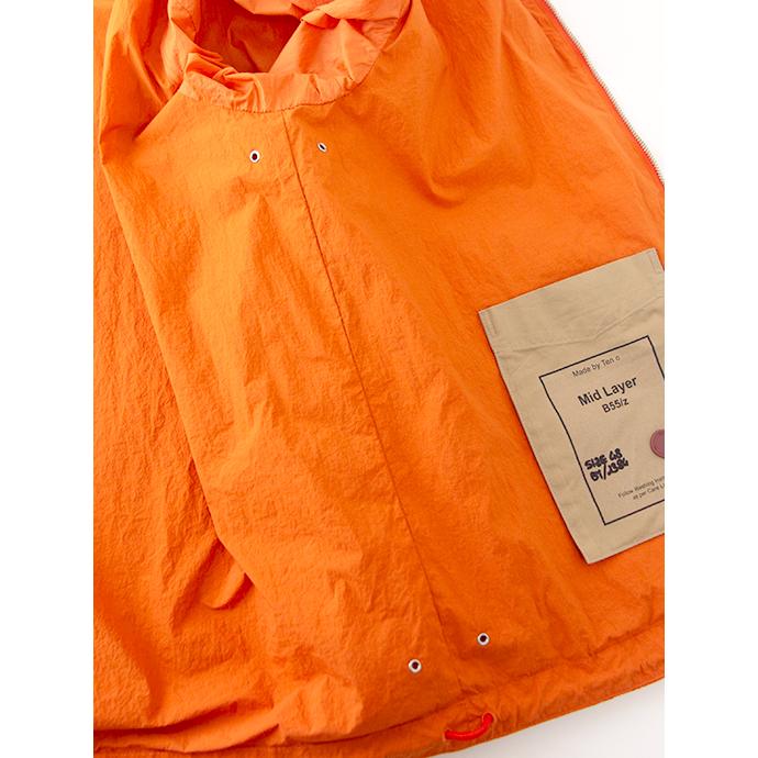テンシー Ten c ナイロンジップフーディ/MID LAYER オレンジ ten502007 | Ten-C | 09