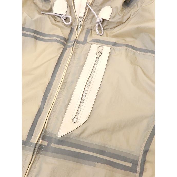 テンシー Ten c ジップフーディ/ナイロン×OJJ/WIND COMBO BONDED SHIRT サンドベージュ ten520601の画像