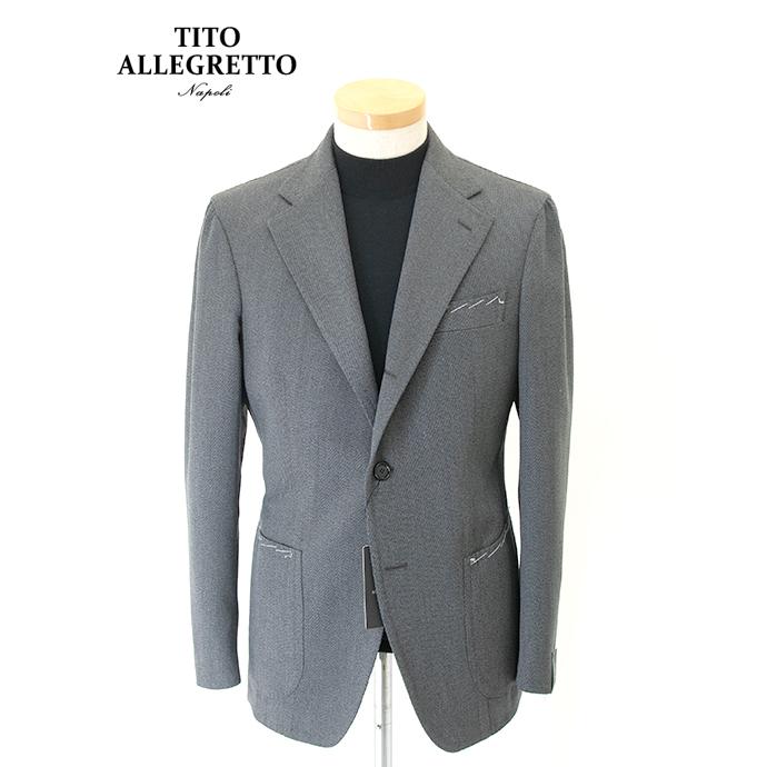 【30％OFF】ティト・アレグレット TITO ALLEGRETTO 3Bジャケット/ウールカルゼ イタリア製 グレー tit501402 | TiTO