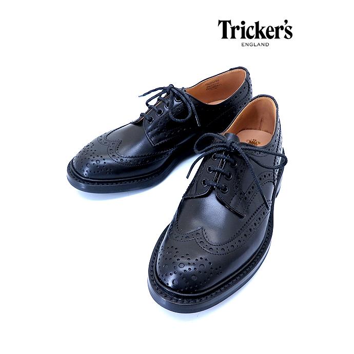 トリッカーズ Trickers カントリーシューズ/フルブローグ/ウィングチップ/M5633/Bourton/ダイナイトソール ブラック tri522001 | Tricker's