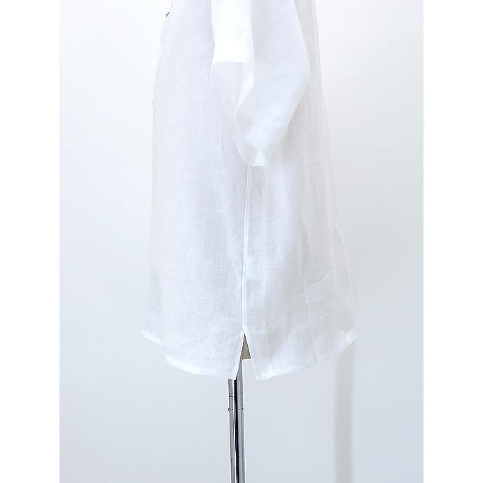 ザソール THE SOLE フレンチリネン/オープンカラープルオーバーシャツ ホワイト tso520802 |  | 02