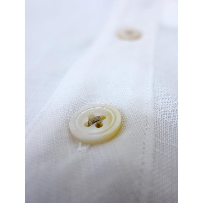 ザソール THE SOLE フレンチリネン/オープンカラープルオーバーシャツ ホワイト tso520802 |  | 03
