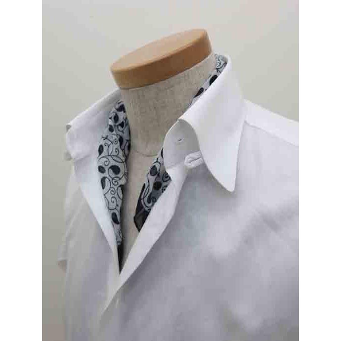 UMBERTO FORNARI/ウンベルト・フォルナリ/スカーフ/ダークネイビー×ホワイト/umb320406 | ブランド登録なし