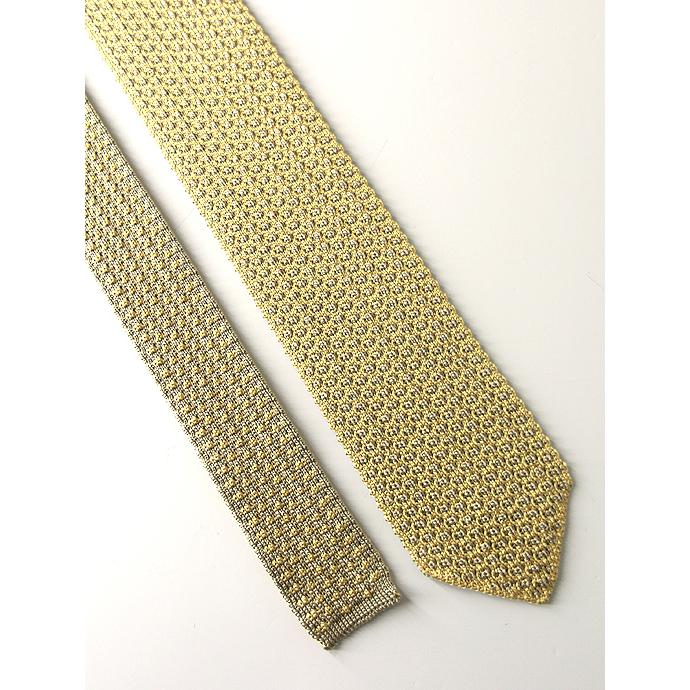 UMBERTO FORNARI/ウンベルト・フォルナリ/リバーシブルニットタイ/ベージュ×マスタード/umb421002 | ブランド登録なし | 01