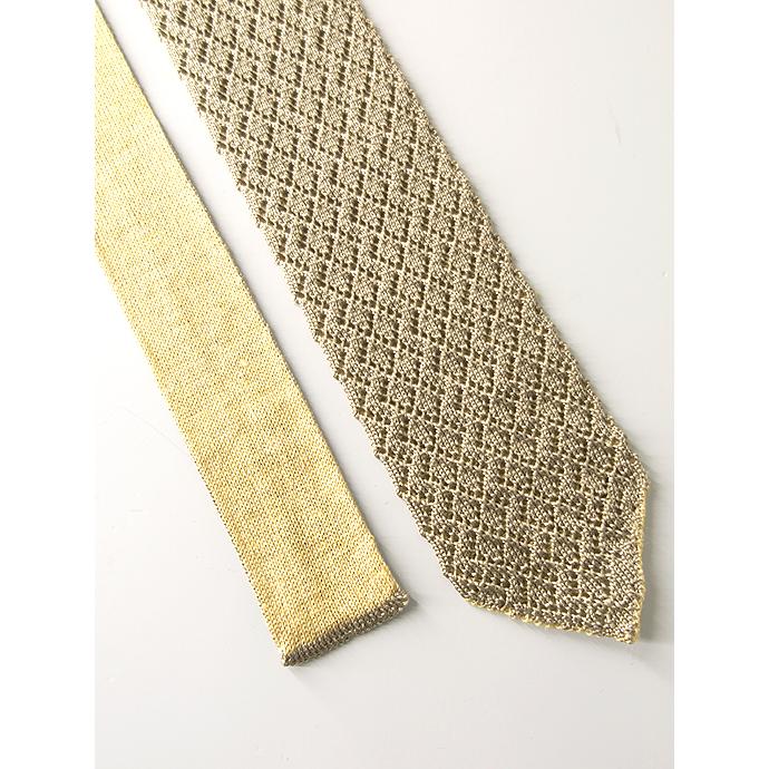 UMBERTO FORNARI/ウンベルト・フォルナリ/リバーシブルニットタイ/ベージュ×マスタード/umb421004 | ブランド登録なし | 01