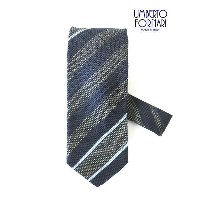 ウンベルト・フォルナリ UMBERTO FORNARI ネクタイ/シルク イタリア製 ネイビー×グリーン umb502402 | STEFANO CAU