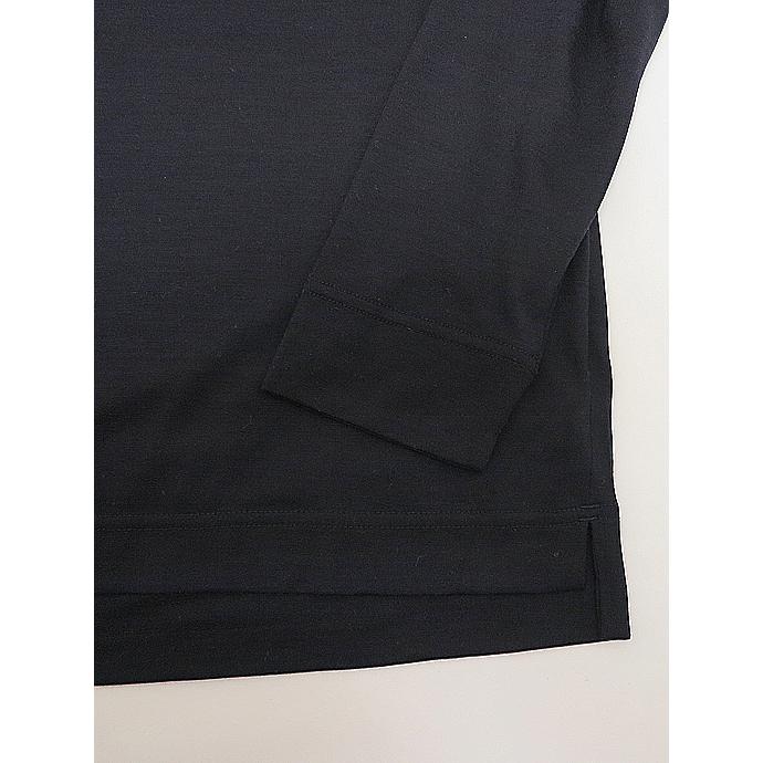 ボウ VOW ウールロングTシャツ/クルーネック/Super150sジャージー/洗濯可 ブラックネイビー vow462003 | ブランド登録なし | 03