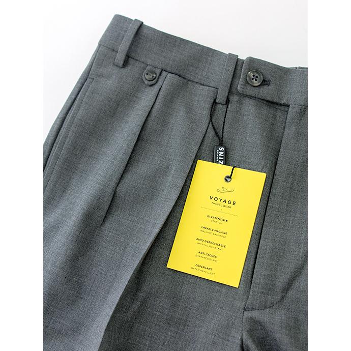 BERNARD ZINSベルナールザンス 2プリーツ スラックス グレー 40