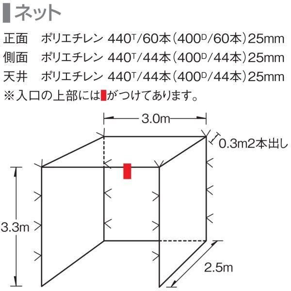 Keizaゴルフ練習用ネット 大型ネット 本格ショットケージ アイアンマット アンカー取付ロープ付 高耐久 ＧＦ-445ＡＷ 総２重の画像
