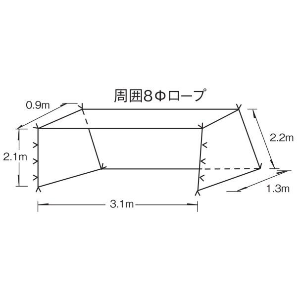 ミニサッカーネット　ＳＣ-060Ｈ　110ｍｍ　緑｜rope-umeshima｜02