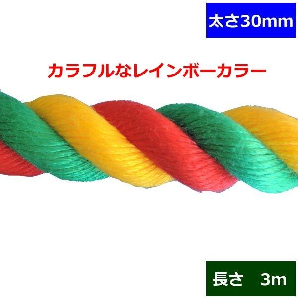 ターザンロープ 色合い 上り勾配綱 リプロン 3色 30粍×3ｍ DIY 身寄り用 クライミング縄索 形づくる アスレチック 体力造り 部活 筋力脹れ上がる 遊具