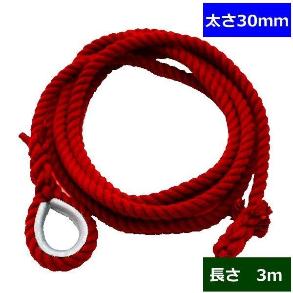 ターザンロープ 色合い 上り勾配綱 リプロン赤 30粍×3ｍ DIY 身寄り用 クライミング縄索 形づくる アスレチック 体力造り 部活 筋力脹れ上がる 遊具
