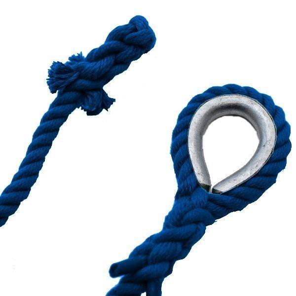 ターザンロープ　カラー　登り綱 リプロン青　30ｍｍ×7ｍ DIY 家庭用 クライミングロープ　トレーニング　アスレチック　体力作り　部活　筋力アップ 遊具 