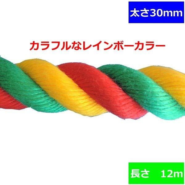 ターザンロープ 色合い 上り勾配綱 リプロン 3色 30粍×12ｍ DIY 身寄り用 クライミング縄索 形づくる アスレチック 体力造り 部活 筋力脹れ上がる 遊具
