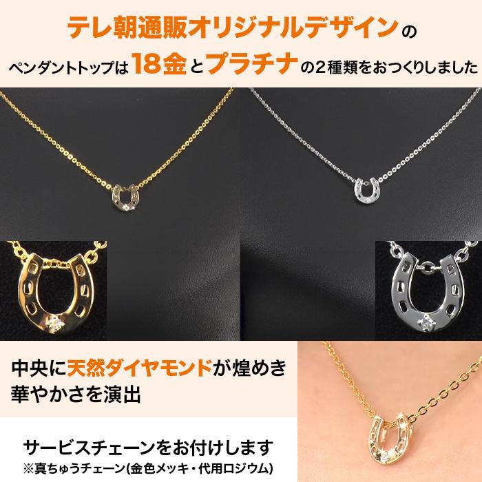 馬蹄デザインペンダント ニッポンめしあがれ テレ朝通販 ロッピング テレビ朝日 ラッキーモチーフ ネックレス ダイヤモンド |  | 05