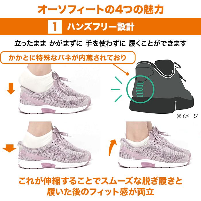 オーソフィート プレミアムハンズフリーシューズ KITA【レディース】 じゅん散歩 テレ朝通販 ロッピング |  | 07