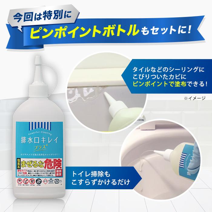 業務用カビ ヌメリクリーナー 排水口キレイ 　通販ロッピング 業務用カビ・ヌメリクリーナー【排水口キレイ プラス】特別セット 通販