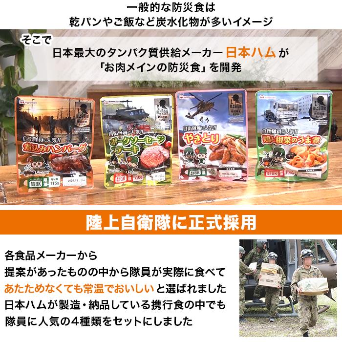 日本ハム 陸上自衛隊戦闘糧食モデル防災食 16食特別セット ニッポン