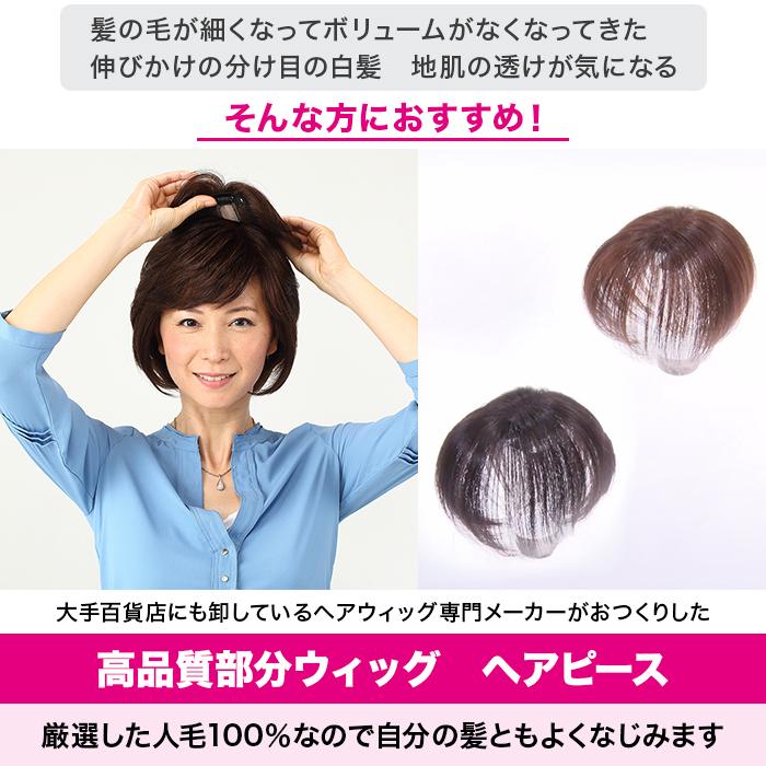 高級人毛100% 高品質カンタンどこでもヘアピース じゅん散歩 テレビ