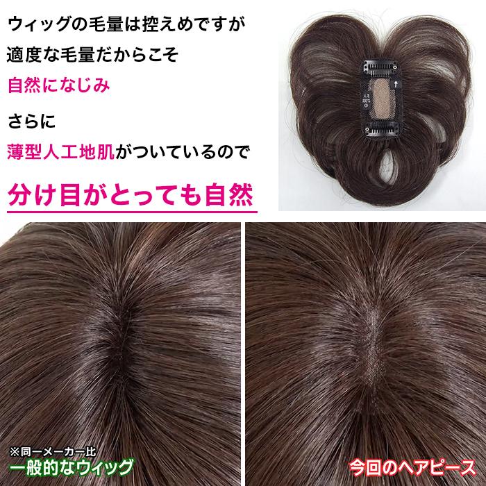 高級人毛100% 高品質カンタンどこでもヘアピース じゅん散歩 テレビ