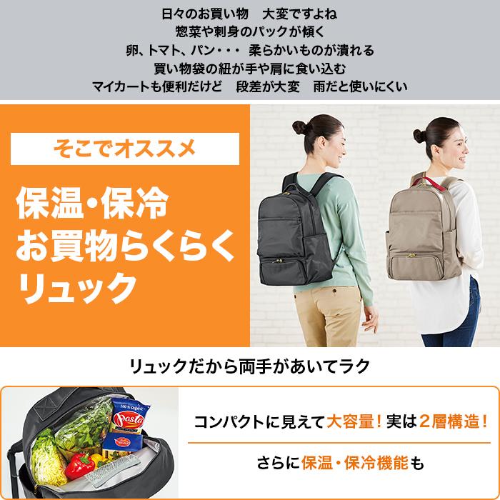 保温・保冷お買物らくらくリュック じゅん散歩 テレビ朝日 テレ朝通販
