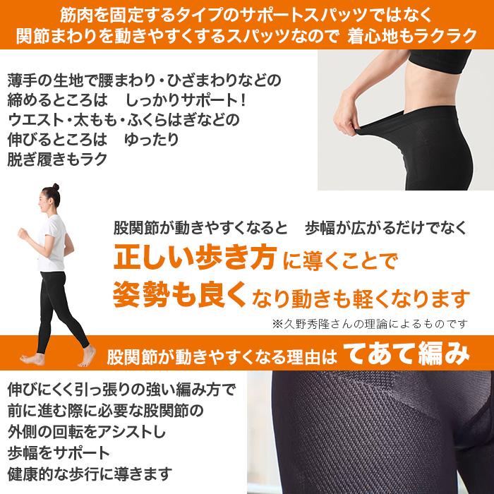 健康づくりトレーナー監修 久野式元気生活サポートスパッツ じゅん散歩
