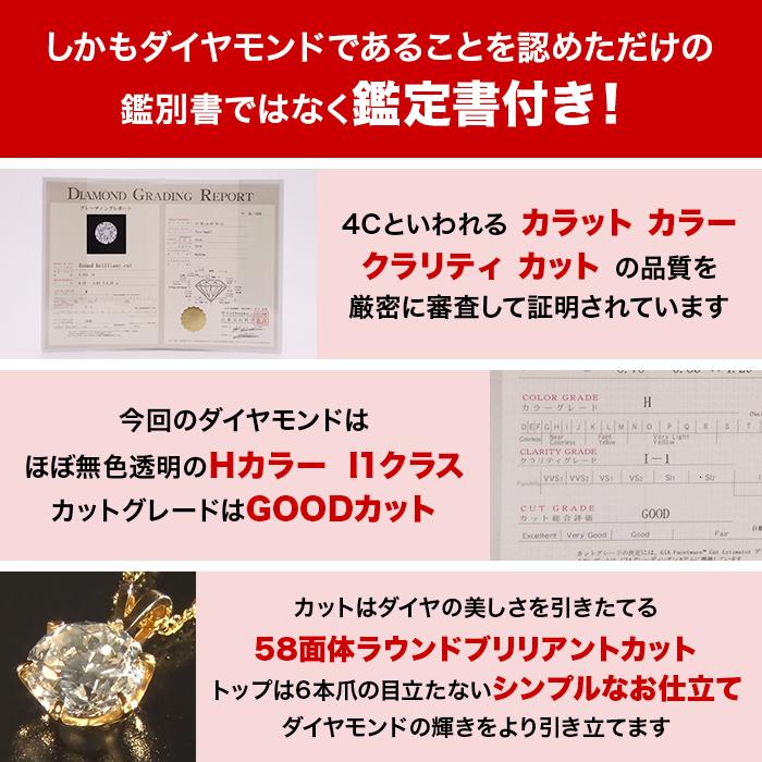 松屋銀座外商部 鑑定書付き純金1.3ctダイヤモンドペンダント ニッポン