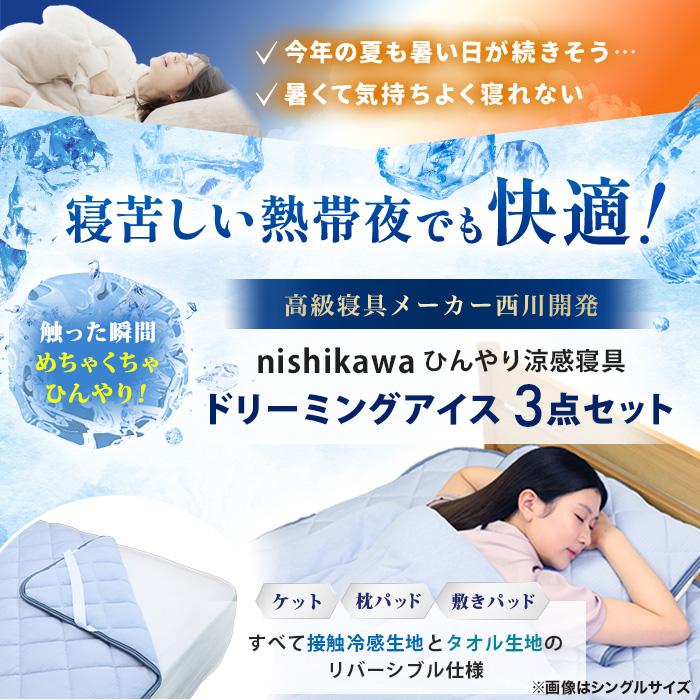西川(nishikawa) ひんやり涼感寝具 ドリーミングアイス 3点セット