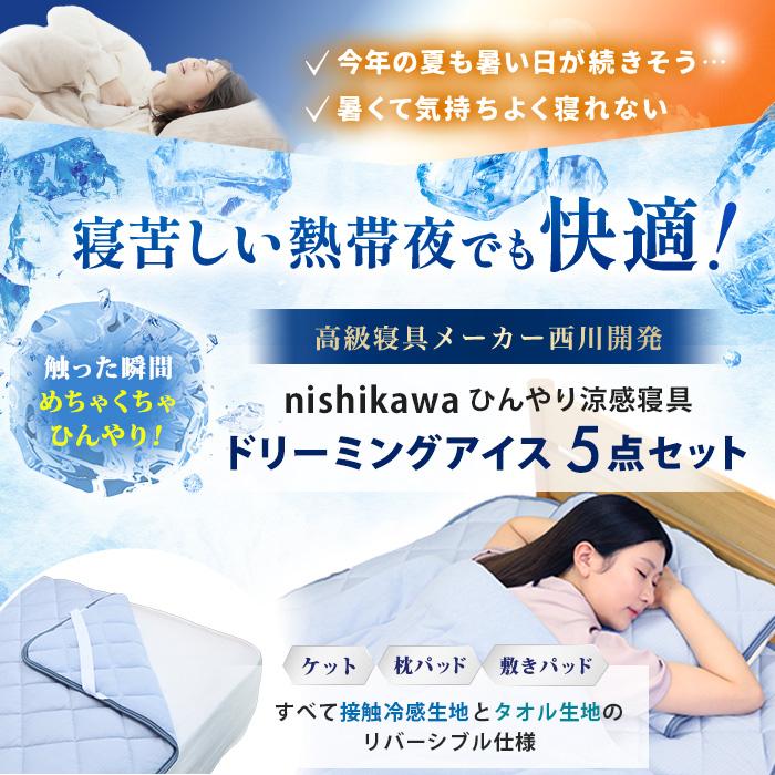 西川(nishikawa) ひんやり涼感寝具 ドリーミングアイス 5点セット