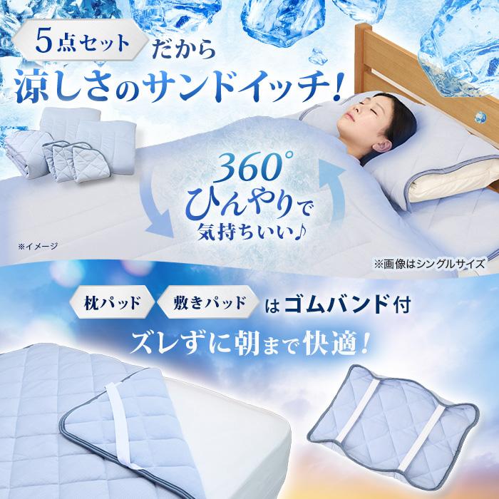 西川(nishikawa) ひんやり涼感寝具 ドリーミングアイス 5点セット