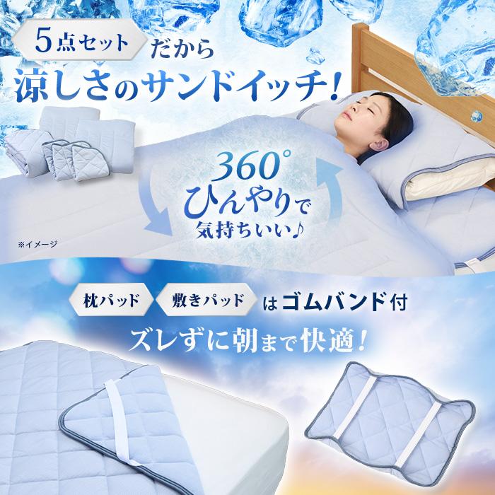 西川(nishikawa) ひんやり涼感寝具 ドリーミングアイス 5点セット