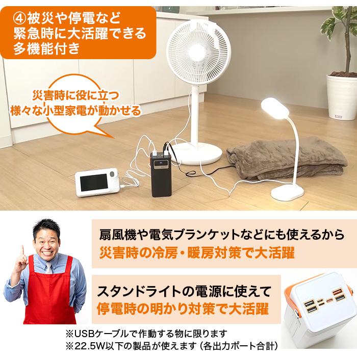 大容量コンパクトバッテリー イザ5万＆ソーラーパネルセット テレビ
