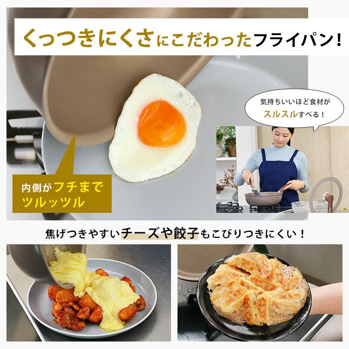 直火用】ギャル曽根プロデュース！スルッと長持ち万能フライパン鍋4点