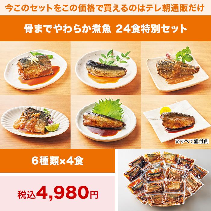 骨までやわらか煮魚 24食特別セット じゅん散歩 テレビ朝日 テレ朝通販