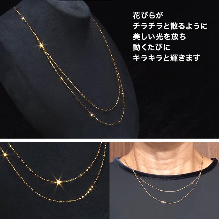 純金ペタル2連ネックレス ニッポンめしあがれ テレビ朝日 テレ朝通販