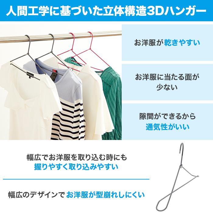 ビバ3Dスリムハンガー同色20本特別セット じゅん散歩 テレビ朝日