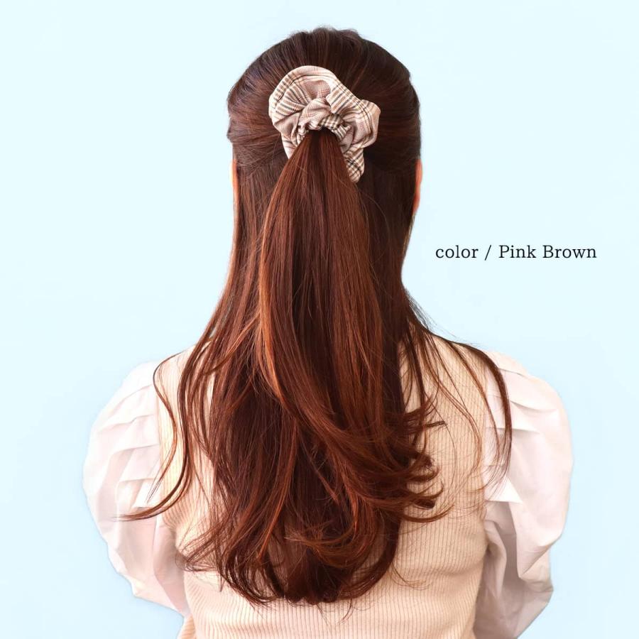 ROQUE（ロキ） グレンチェック シュシュ ヘアゴム ヘアアクセサリー(1 