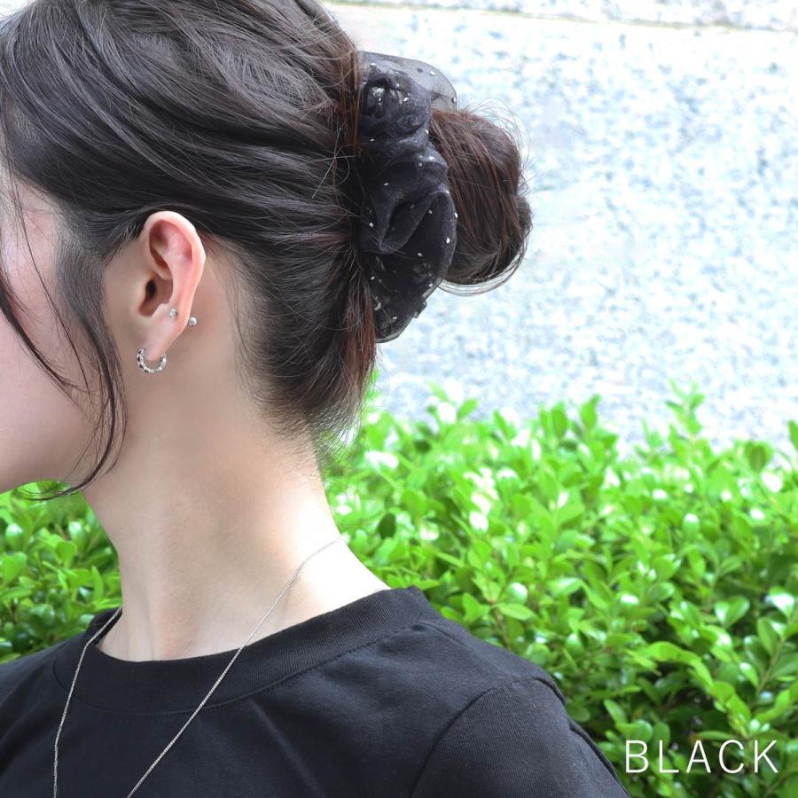 ROQUE（ロキ） シアードット シュシュ ヘアゴム ヘアアクセサリー(1個 