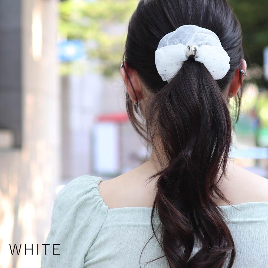 ROQUE（ロキ） シアードット シュシュ ヘアゴム ヘアアクセサリー(1個 