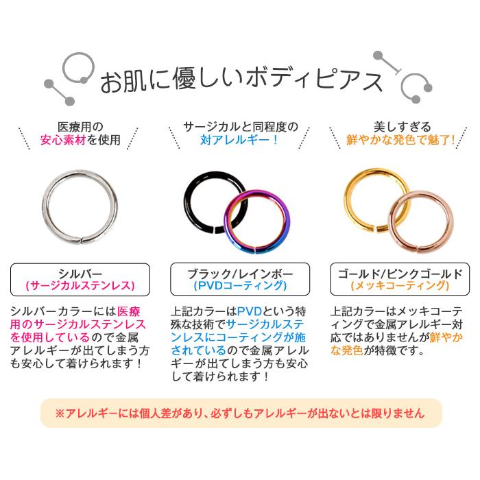 ROQUE（ロキ） 軟骨 ピアス リング 18G 16G 14G シームレスリング